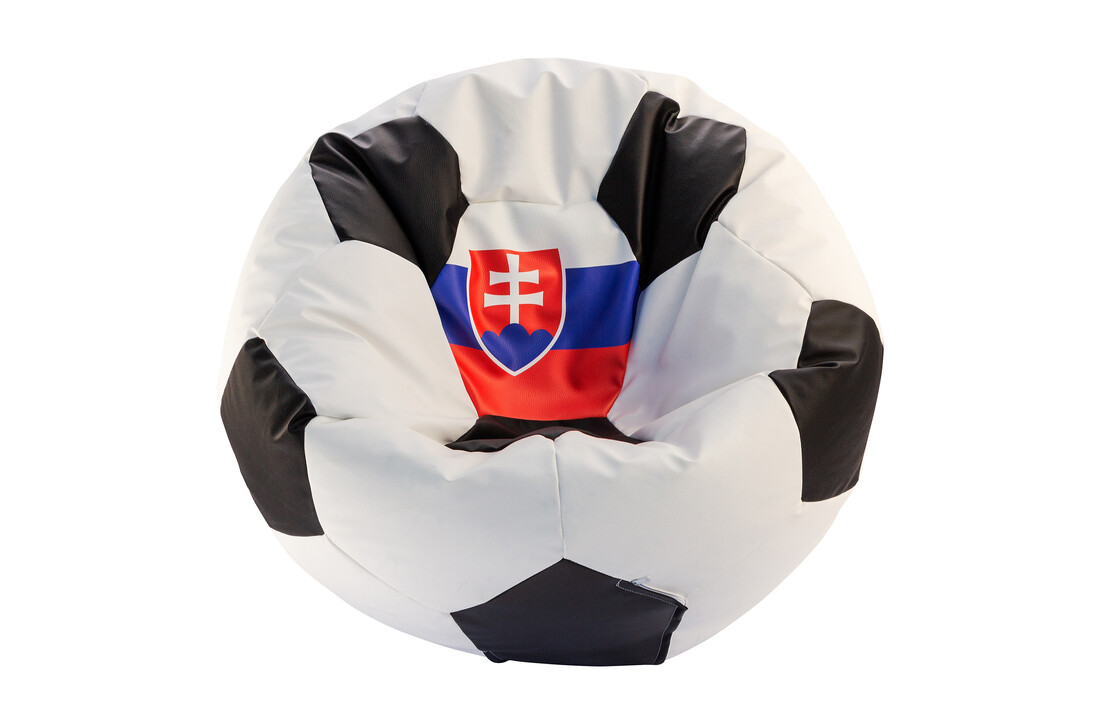 Zitzak Slowakije EURO 2024 - Ø 90 cm Eco-leer Blauw/Rood/Wit