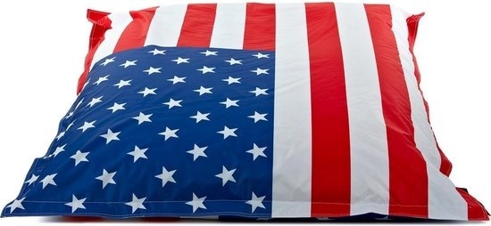 Opblaasbare zitzak amerika - 180x140cm, met vlag print