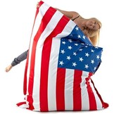 Opblaasbare zitzak amerika - 180x140cm, met vlag print