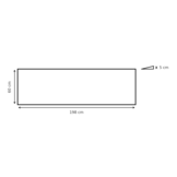 Opvouwbaar matras 60x198x5cm bruin gewatteerd T-25 schuim