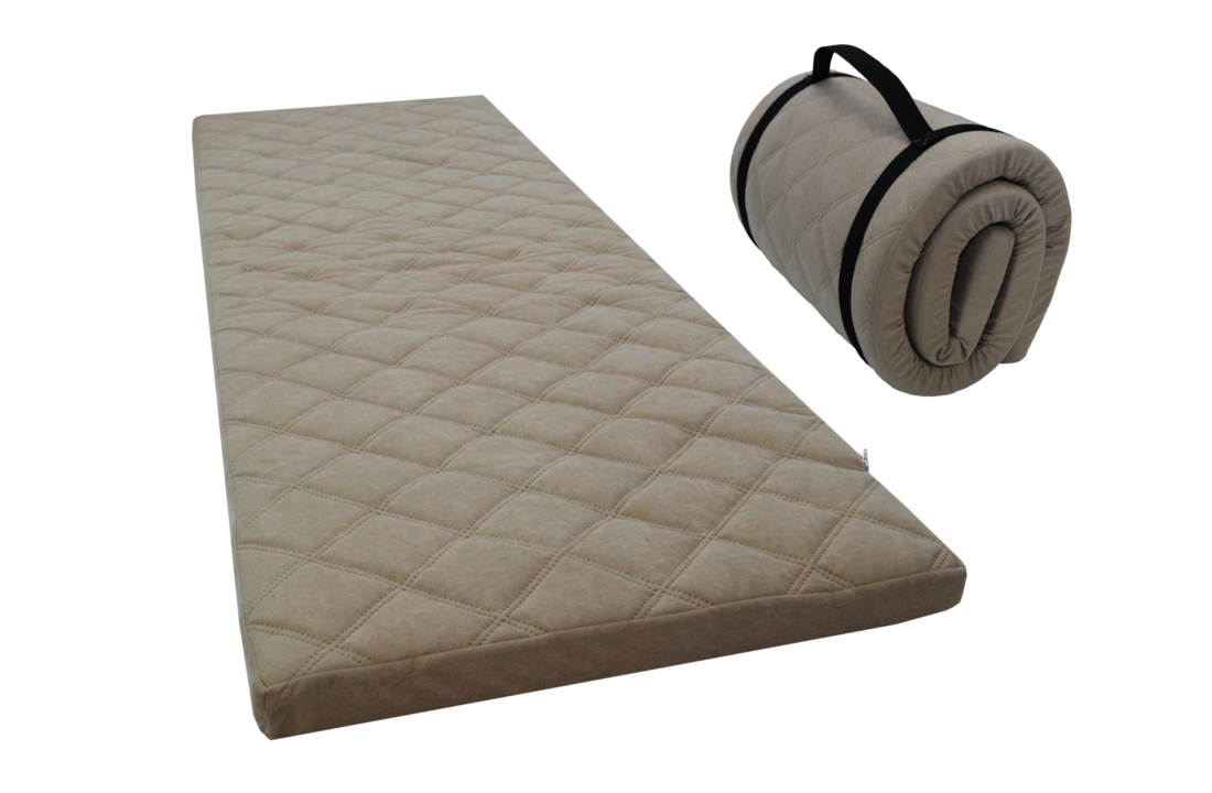 Opvouwbaar matras 60x198x5cm bruin gewatteerd T-25 schuim