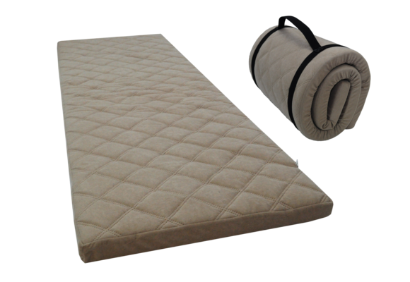 Opvouwbaar matras 60x198x5cm bruin gewatteerd T-25 schuim