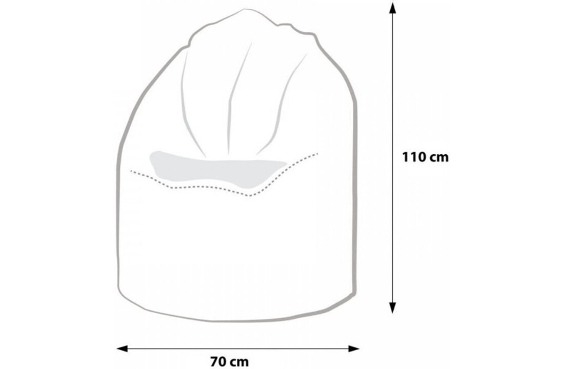 Zitzak kunstleer 110cm | Mix Kleuren | EU Geproduceerd | CE Keurmerk