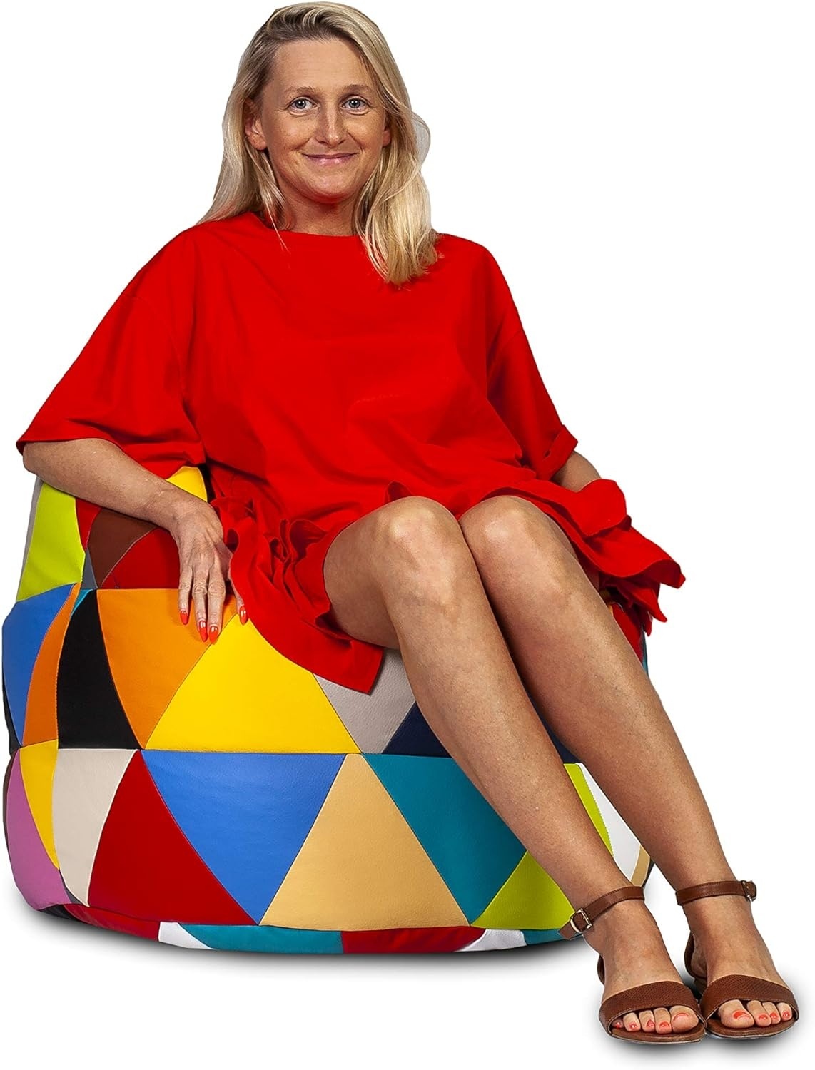 Zitzak kunstleer 110cm | Mix Kleuren | EU Geproduceerd | CE Keurmerk