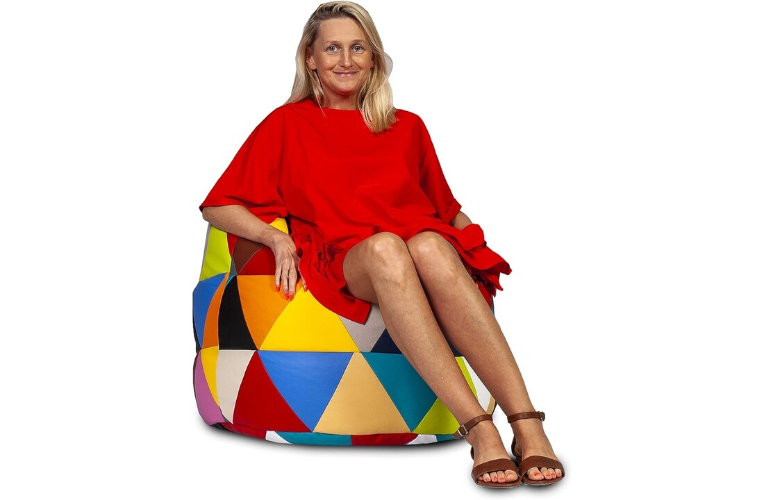 Zitzak kinderkamer 110cm, mix kleuren kunstleer