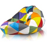 Gekleurde zitzak 110cm kunstleer regenboogmix