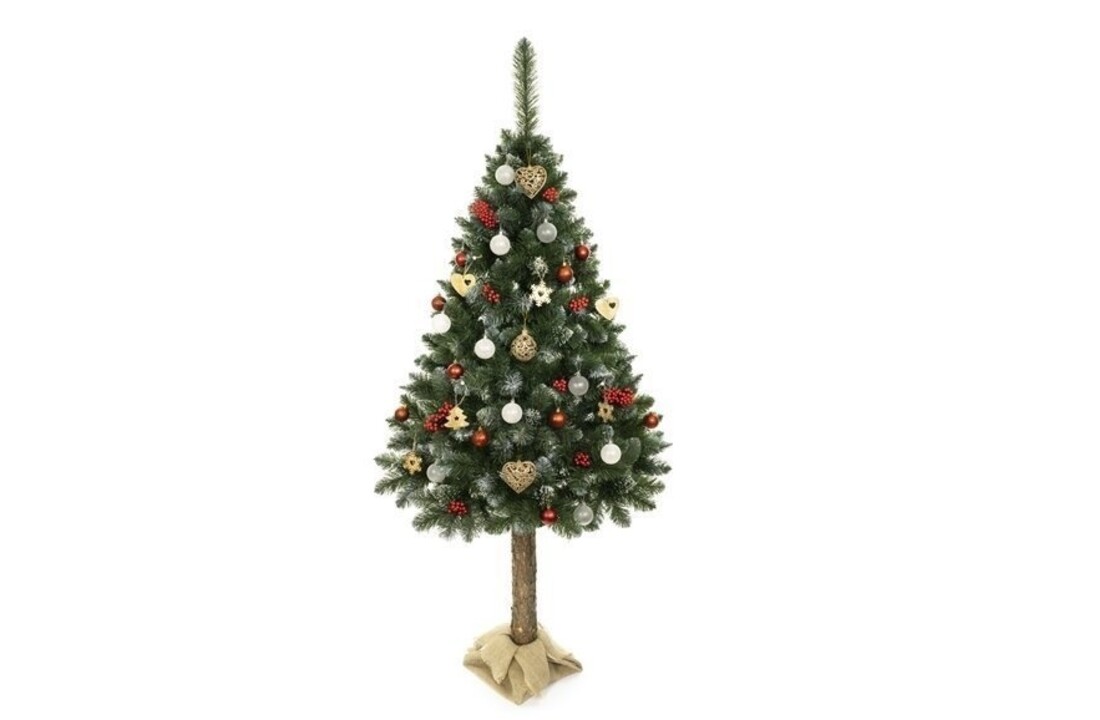 Kerstboom met stam - 180 cm groen grenenhout, 3-delig