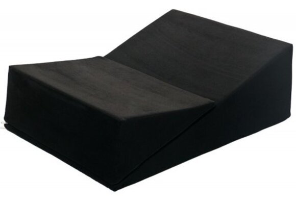 Wig kussen - Hoekig 80x60cm Zwart Suède