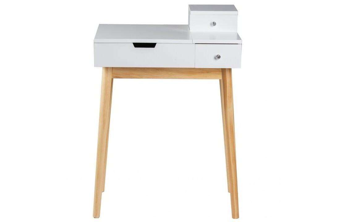 Kaptafel met lades, wit, 60x50x76 cm, MDF/grenenhout