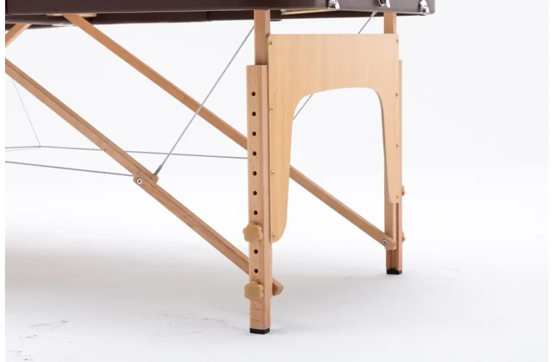 Witte massagetafel - 185x70cm inklapbaar hout