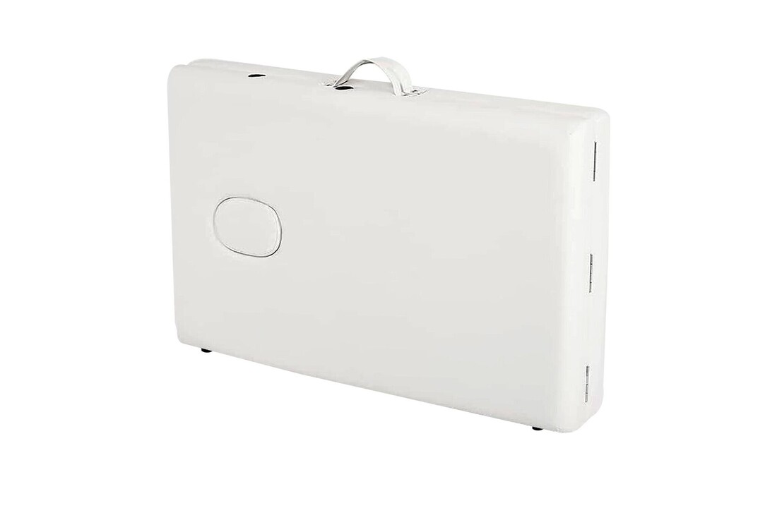 Witte massagetafel - 185x70cm inklapbaar hout