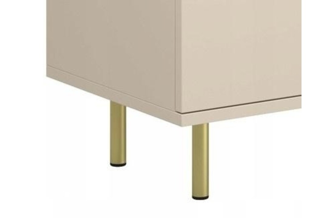 Tv meubel crème | 155x40x48 cm | Goud | Gelamineerd meubelplaat