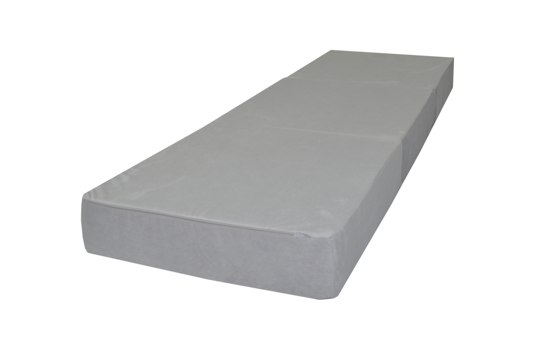 Logeren matras | Opvouwbaar schuimmatras 195x65x15cm Grijs