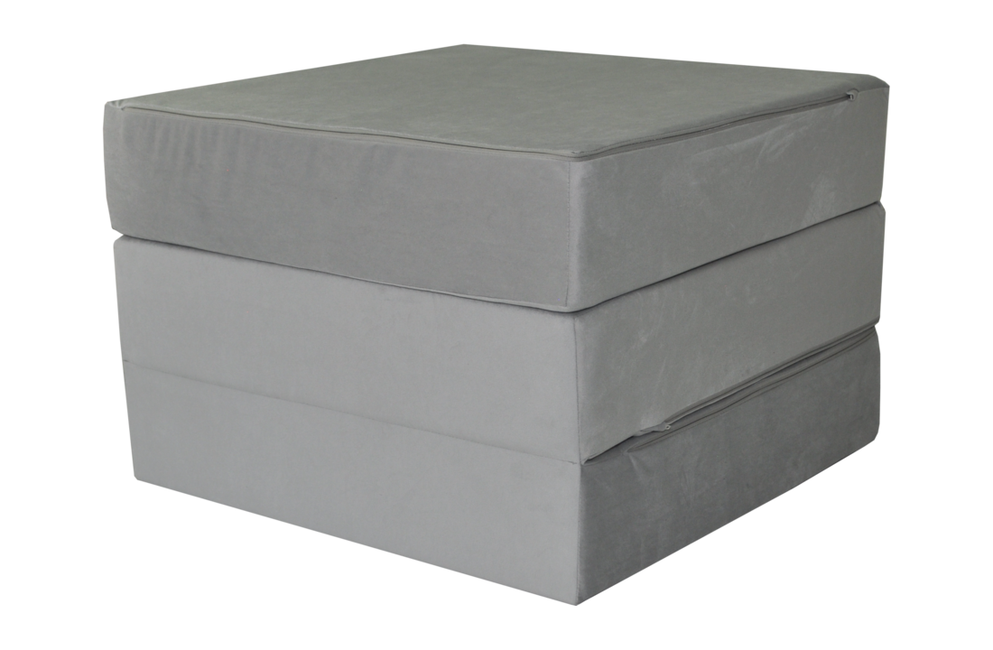 Logeren matras | Opvouwbaar schuimmatras 195x65x15cm Grijs