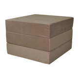 Opvouwbaar matras logeerbed 195x65x15 cm Cappuccino Schuim