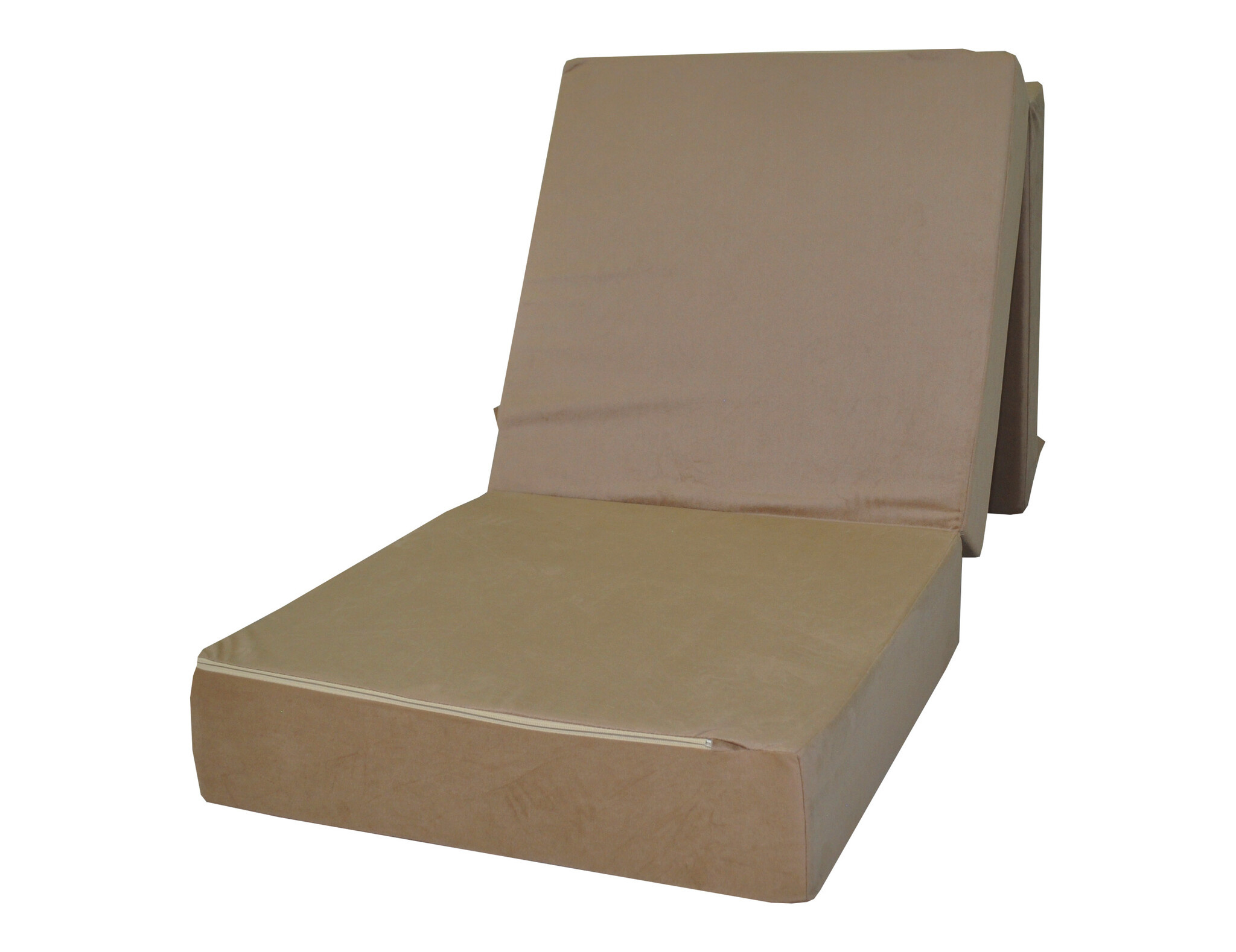 Opvouwbaar matras logeerbed 195x65x15 cm Cappuccino Schuim