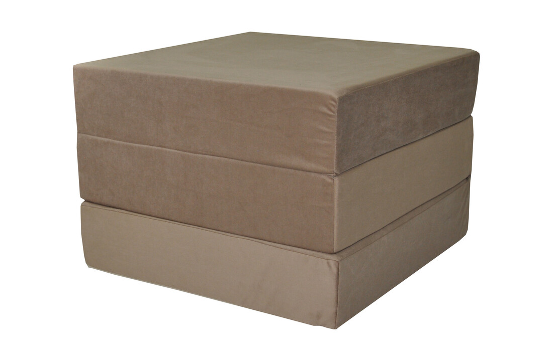 Futon slaapstoel | Opvouwbaar Matras 195x65cm Cappuccino Schuim