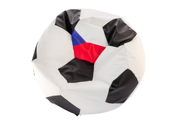 Zitzak met vlag Tsjechie - Voetbal EURO 2024 - Ø 90cm - Eco-leer