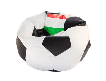 Voetbal zitzak Hongarije - Ø 90 cm, Eco-leer