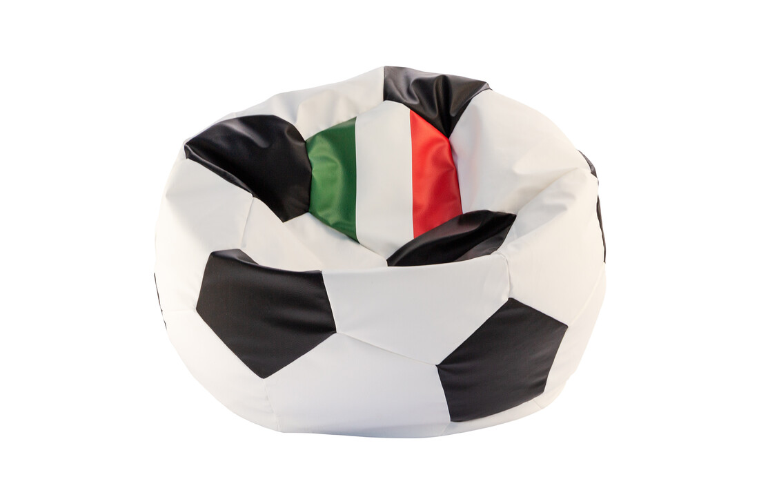 Voetbal zitzak Italië L Ø 90 cm Eco-leer