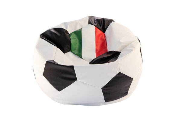 Voetbal zitzak Italië L Ø 90 cm Eco-leer