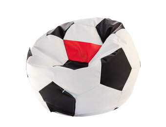 Zitzak voetbal EURO 2024 - Rond Ø 90 cm - Zwart/Wit/Rood (Polen)