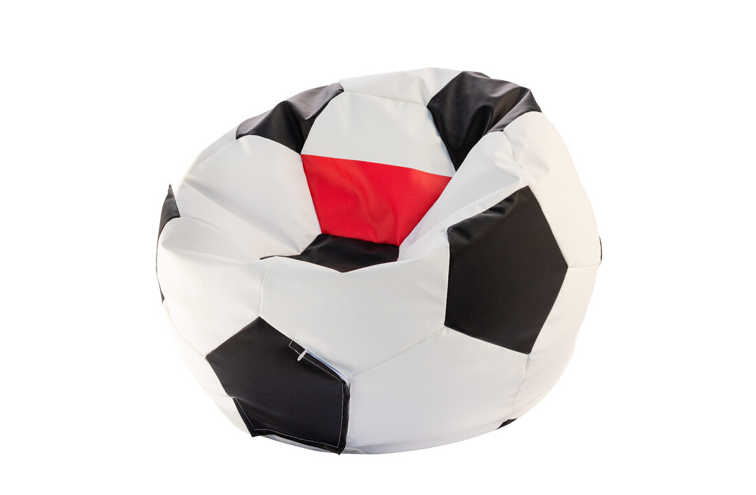 Zitzak kinderen voetbal - Ø 90 cm, Eco-leer, Polen