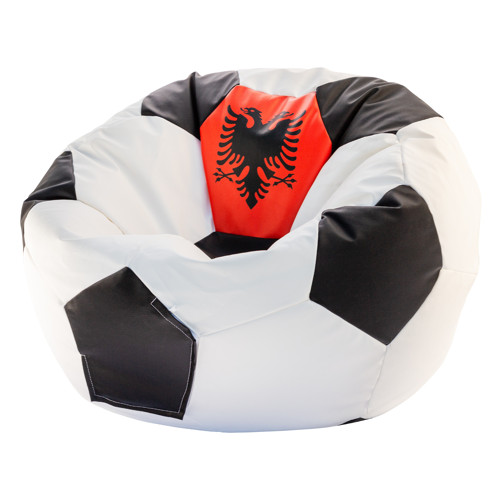 Voetbal zitzak kind - Albanië EURO 2024 - Ø 90cm - Eco-leer