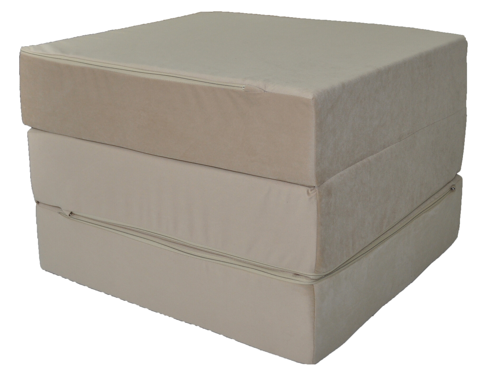 Opklapmatras logeermatras 195x65x15 cm beige T-25 schuim