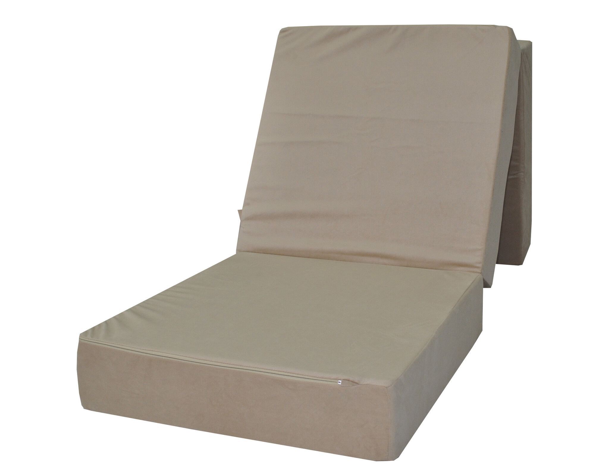 Opklapmatras logeermatras 195x65x15 cm beige T-25 schuim