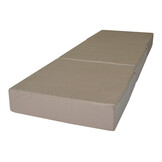 Opvouwbaar logeerbed 195x65x15 cm beige schuimmatras