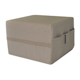 Opvouwbaar logeerbed 195x65x15 cm beige schuimmatras