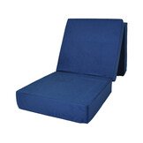 Logeermatras opklapbaar - 195x65x15 cm - Marineblauw Schuimmatras