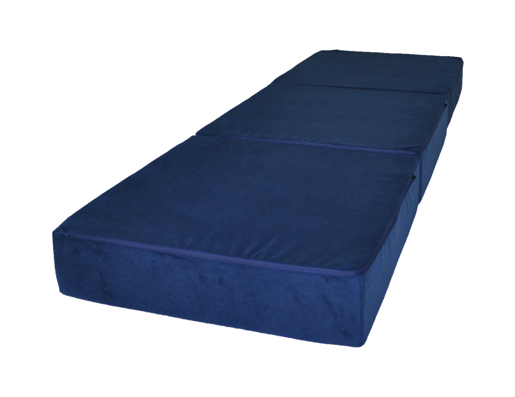 Slaapbank gastenbed - Opvouwbaar matras marineblauw 195x65x15cm