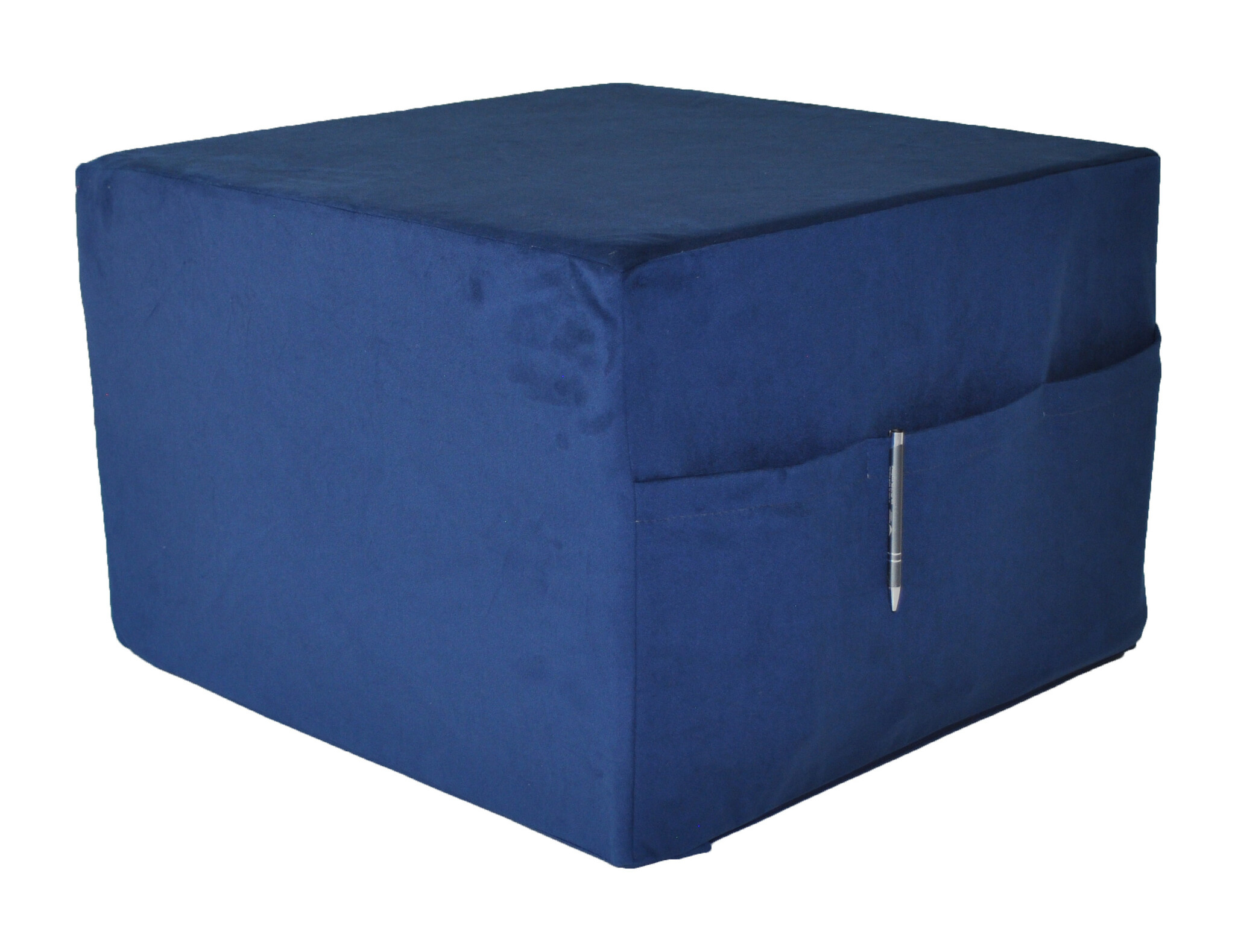 Slaapbank gastenbed - Opvouwbaar matras marineblauw 195x65x15cm