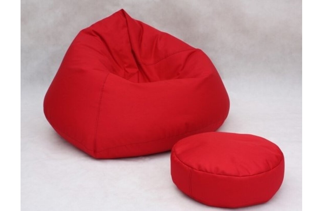 Zitzak fauteuil XXL rood - 70x100x100 cm, polyester hoes