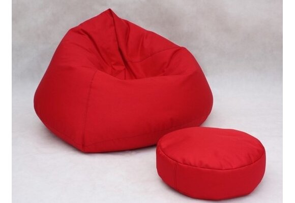 Zitzak fauteuil XXL rood - 70x100x100 cm, polyester hoes