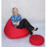 Loungestoel zitzak Fauteuil XXL rood, 70x100x100 cm, polyester