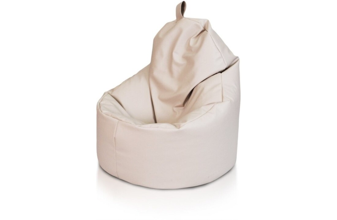 Zitzak fauteuil beige | 70x70x30 cm | Kunstleer