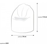 Loungestoel zitzak donkergrijs (70x70x110cm) - Polyester