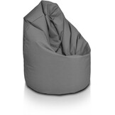 Relax kussen zitzak donkergrijs 70x70x110 cm polyester