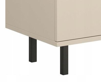 Dressoir open vakken FOCUS - 155x40x48 cm - Crème & Zwart