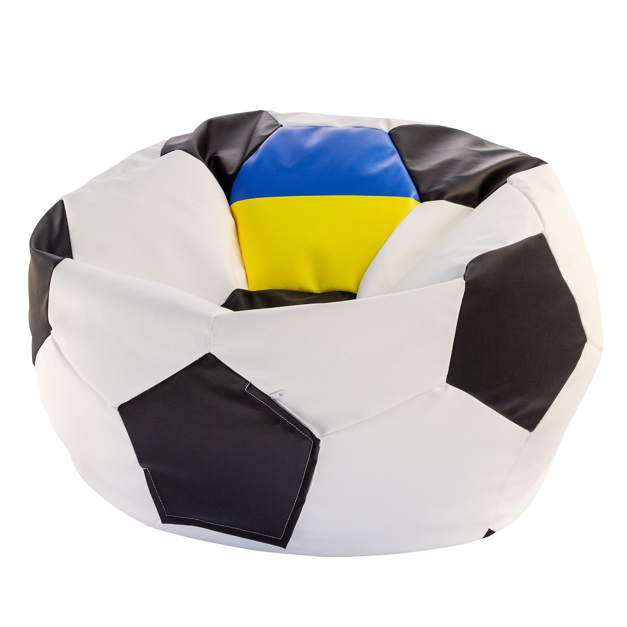 Zitzak voetbal euro 2024 Oekraine L 90cm eco-leer blauw/geel