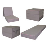 Opklapmatras logeermatras - 195x65x15 cm Lila Schuim