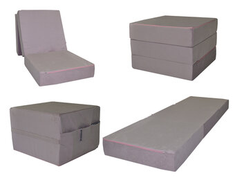 Opklapmatras logeermatras - 195x65x15 cm Lila Schuim