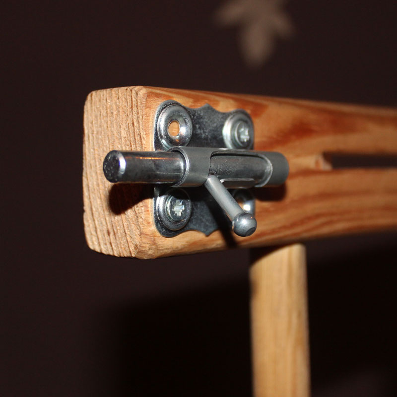 Trapleuning hekje - Hout - 52-72cm breed - 76cm hoog - Naturel