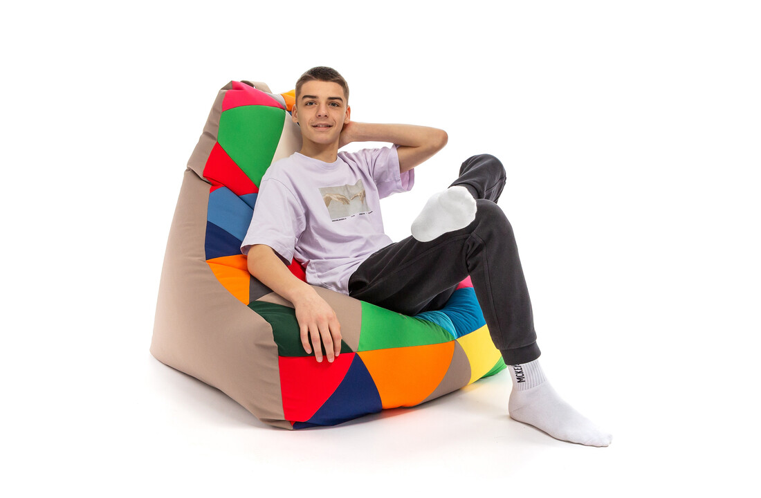 Zitzak buiten waterdicht - 100x80x85cm, bruin/multicolor outdoor polyester