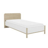 Tienerbed eiken wit | MATIS twijfelaar 120x190 cm | Hout