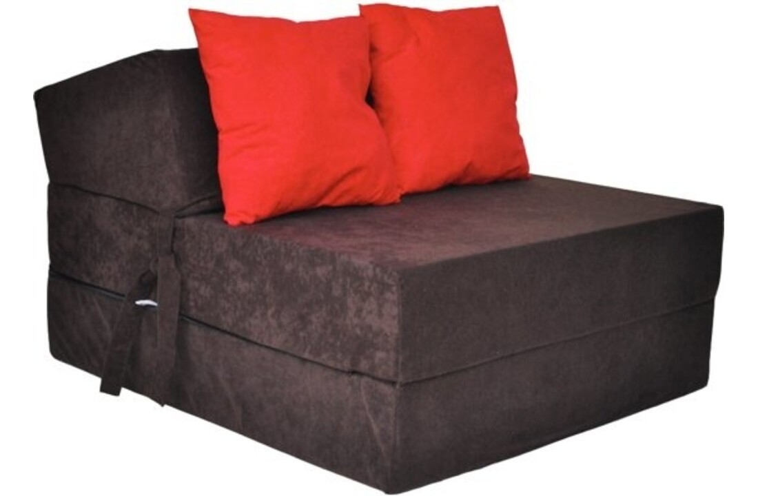 Logeermatras opvouwbaar - 200x70x15 cm - Bruin Foam