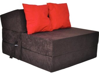 Logeermatras opvouwbaar - 200x70x15 cm - Bruin Foam